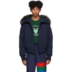 KENZO Navy Down Short Parka Jacket